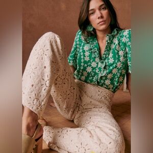 Sezane Dalhia Shirt Vert - Size 36